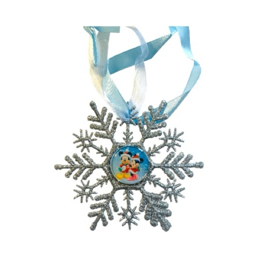 Disney Mickey & Minnie Mouse Glitter Holiday Ornament
